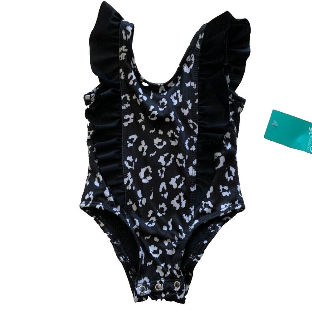 Outdoor Oasis Ruffle One Piece Infant Baby Swimsuit  NWT